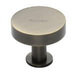 M Marcus Heritage Brass Disc Design Cabinet Knob with Rose 38mm 